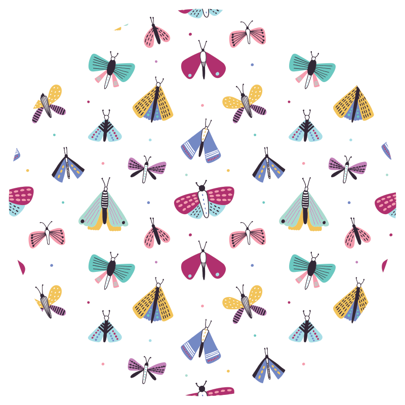 Kelebekler uçan hayvan kilim - TenStickers