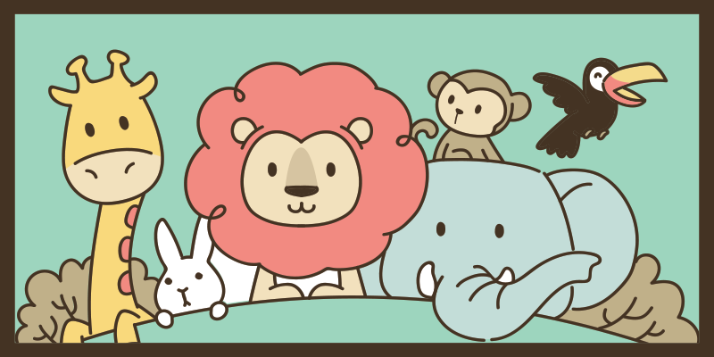 Orman arkadaşları hayvanlar pvc halı - TenStickers