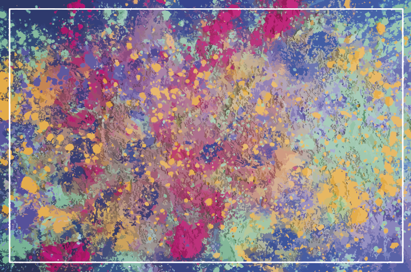 Sıçrama renkleri halı modern halı - TenStickers