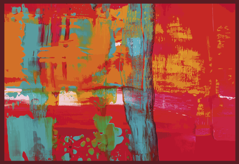 Soyut çok renkli alan kilim modern halı - TenStickers