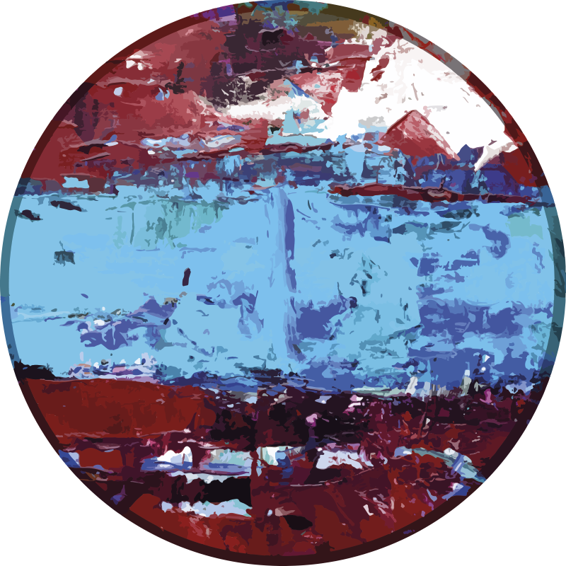 Canlı geometrik formlar doku efektli pvc halı - TenStickers