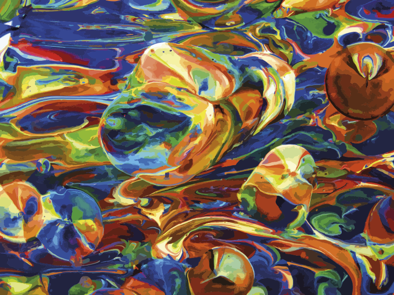 Renkli girdap efektleri doku efektli pvc halı - TenStickers