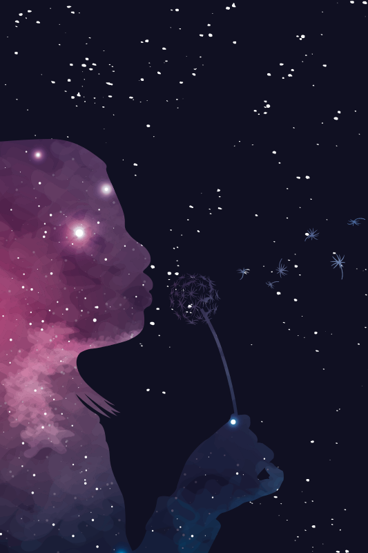 Evren kızı genç vinil halı - TenStickers