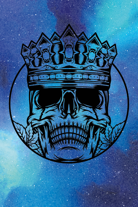 Kraliyet kafatası sanatı doku pvc halı - TenStickers