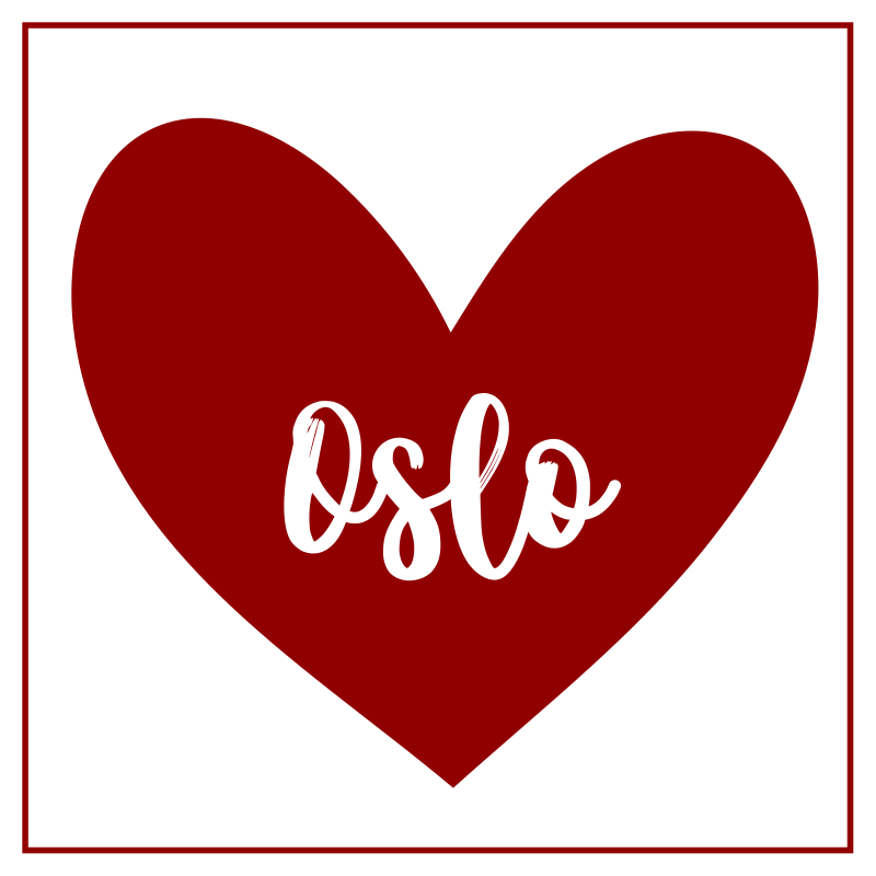 Oslo aşk kırmızı kalp nordic vinil halı - TenStickers