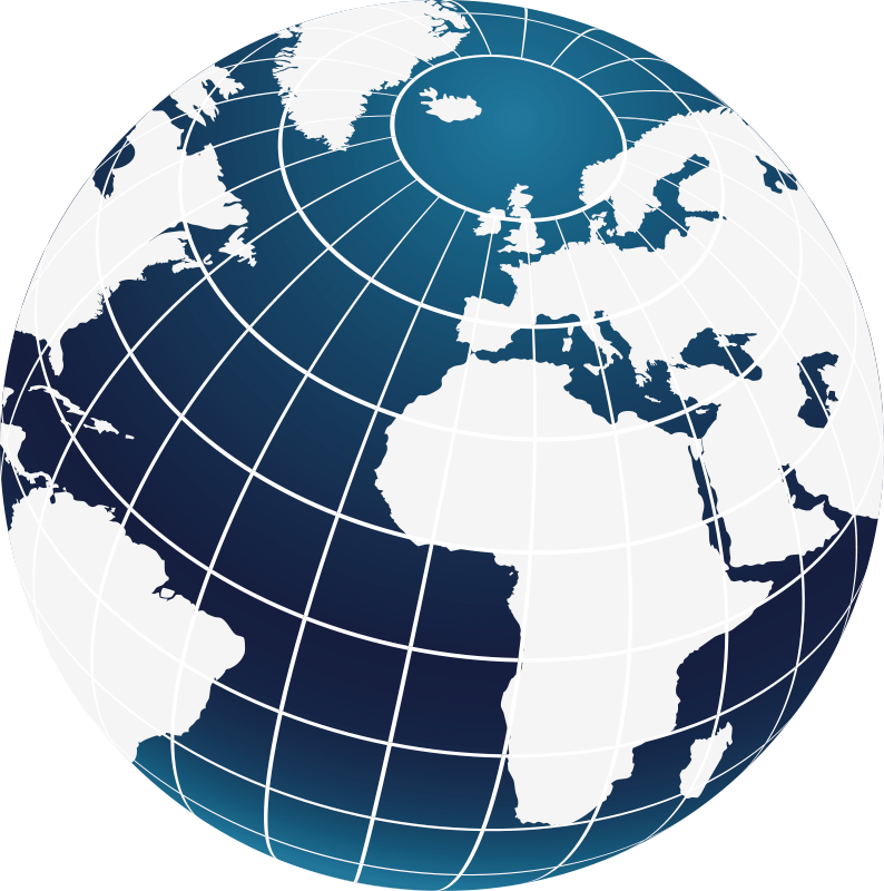 Meridyenler ile dünya haritası vinil halı - TenStickers