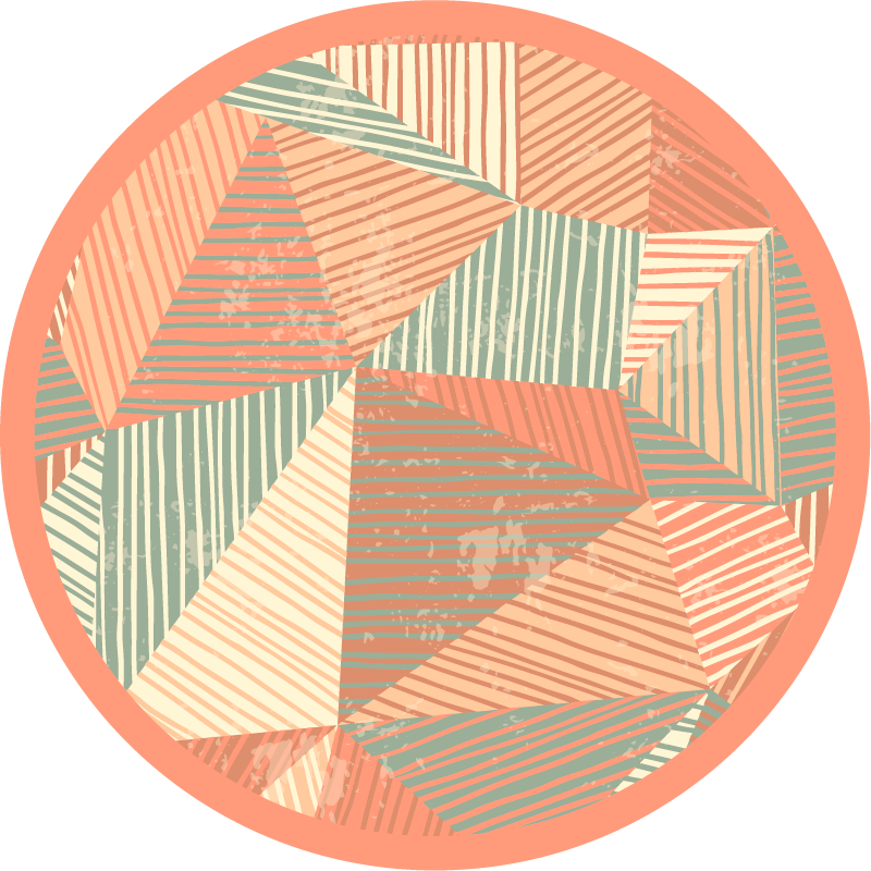 Modern sanat geometrik şekiller vinil halı - TenStickers