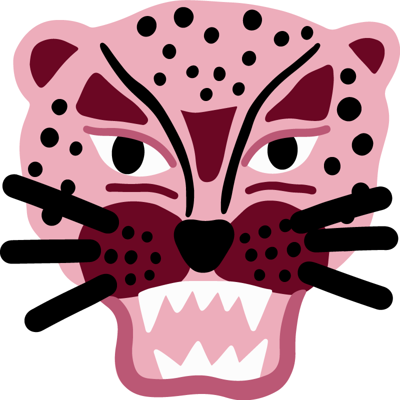 Pembe leopar formu hayvan baskı vinil halı - TenStickers