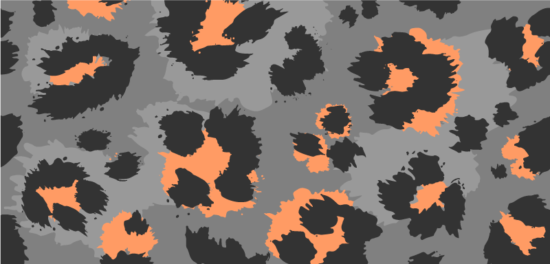 Gri leopar derisi hayvan baskı vinil halı - TenStickers