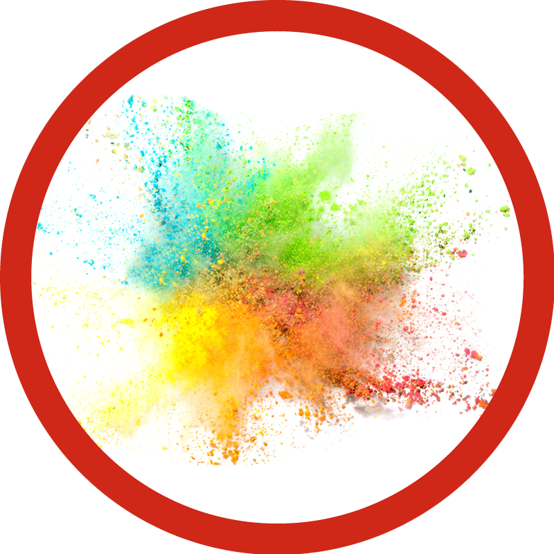 Toz boya renkli yatak odası halısı - TenStickers