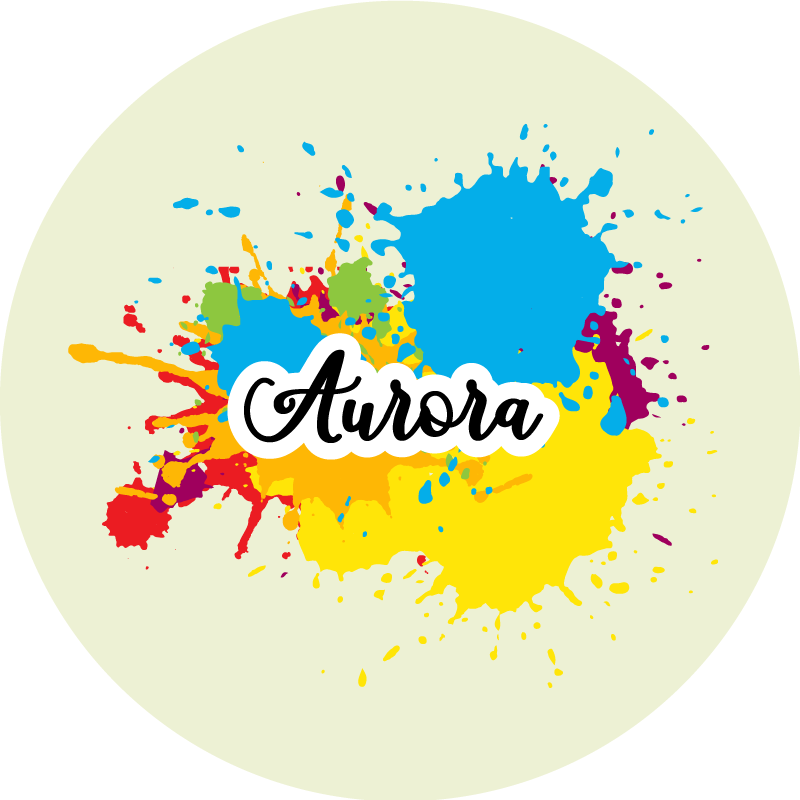 Isimli sıçrama resmi doku efektli pvc halı - TenStickers