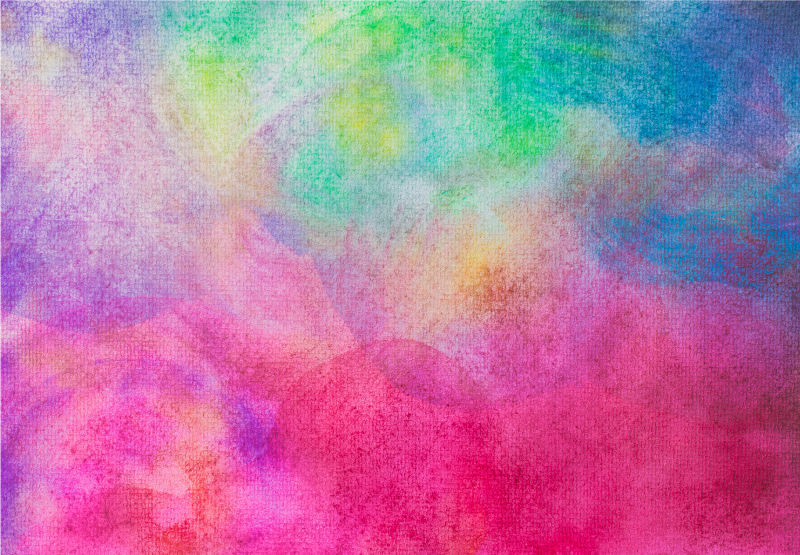 Renkli suluboya efekti yatak odası pvc halı - TenStickers