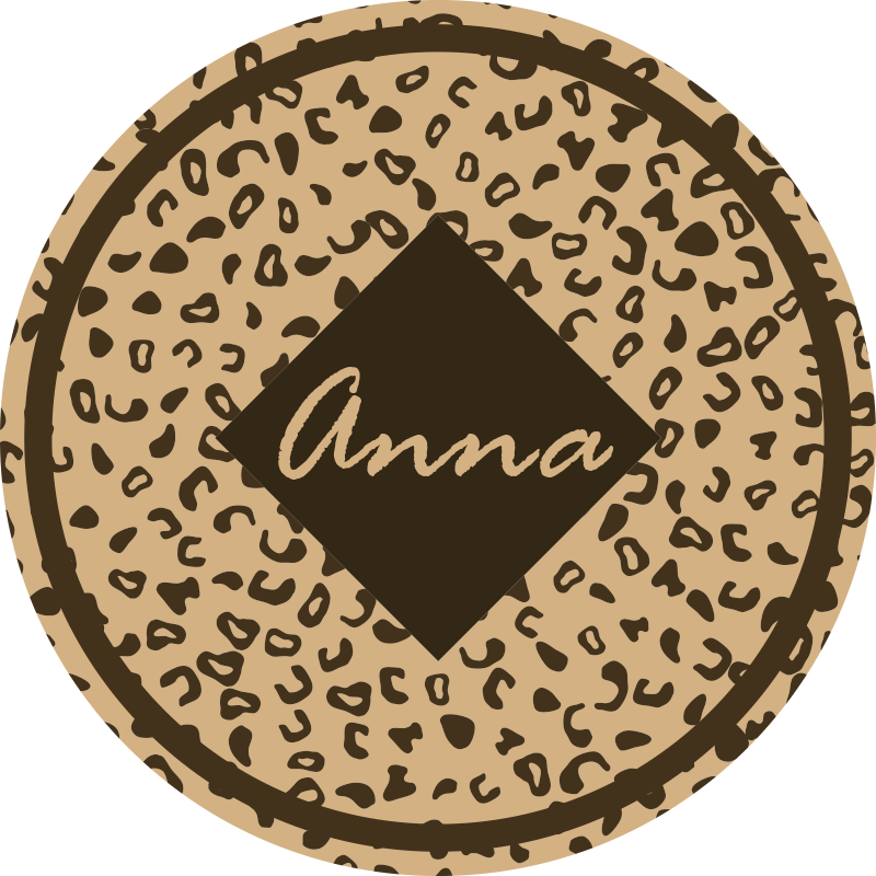 Leopar derisi hayvan baskı vinil halı - TenStickers