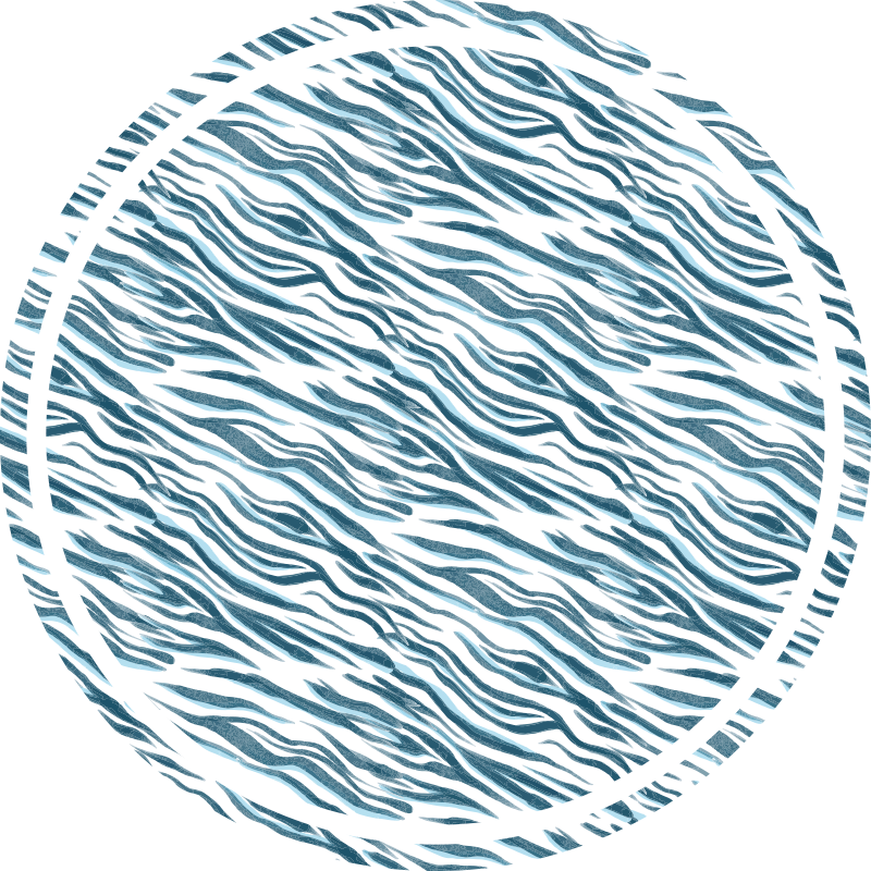 şık zebra dalgası hayvan baskı pvc halı - TenStickers