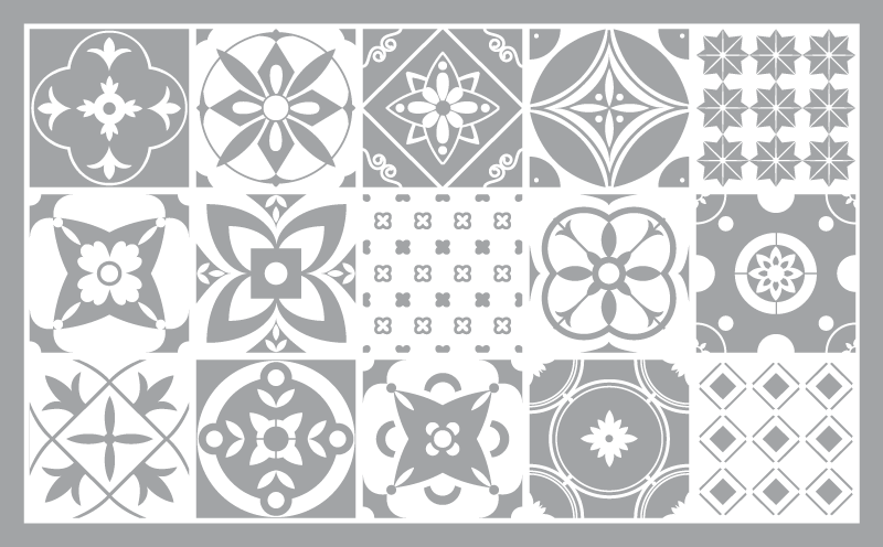 Aydınlatıcı pantone karo vinil halı - TenStickers