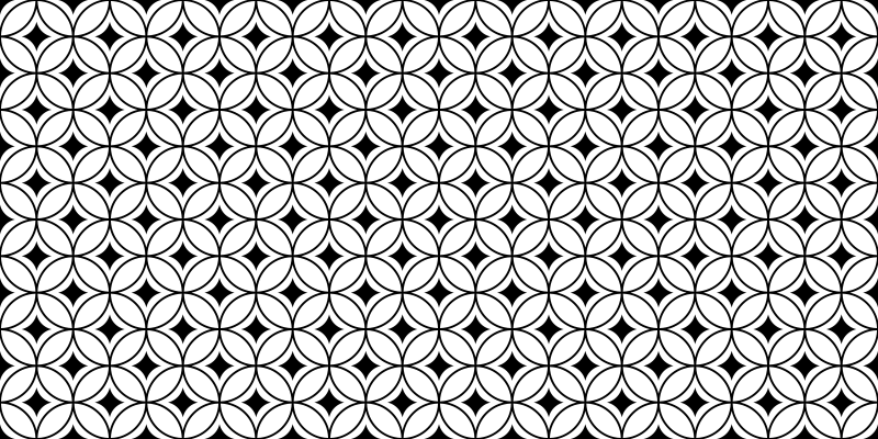 Yüzyıl ortası siyah karo efektli vinil halı - TenStickers