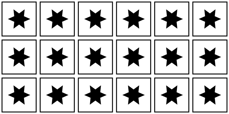 Beyaz yıldız siyah karo etkisi vinil halı - TenStickers