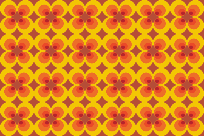 çiçek şekilleri fayans efekti pvc halı - TenStickers