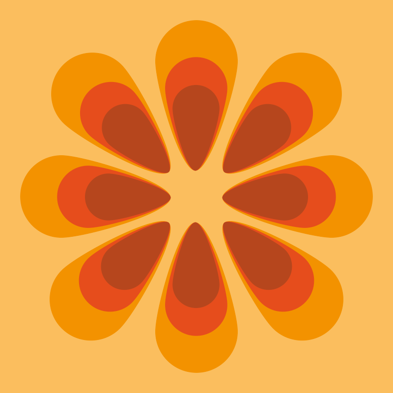 Retro çiçek şekli oturma odası pvc halı - TenStickers