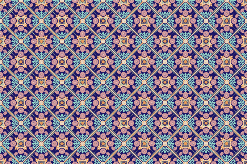 Akdeniz tarzı fayans karo halı - TenStickers