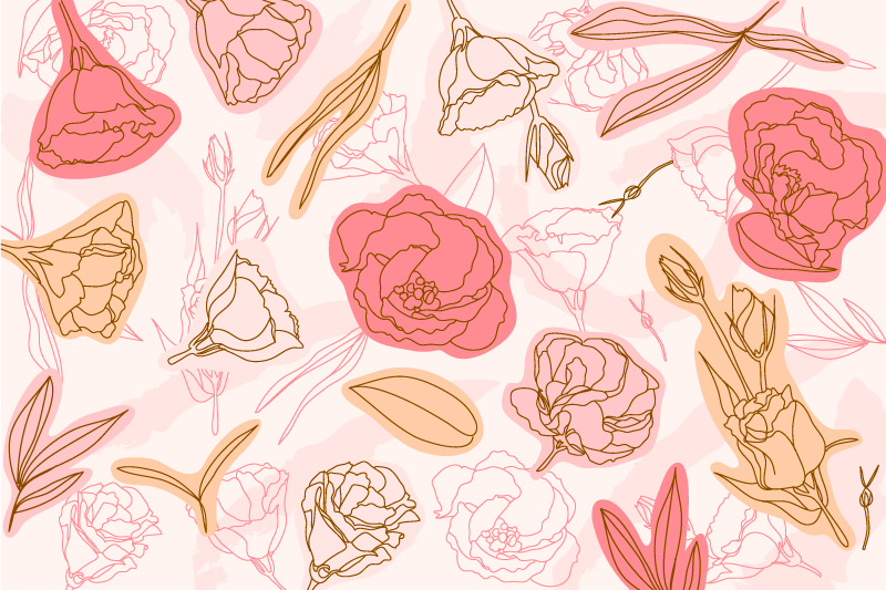 Sofistike botanik unsur banyo pvc halı - TenStickers