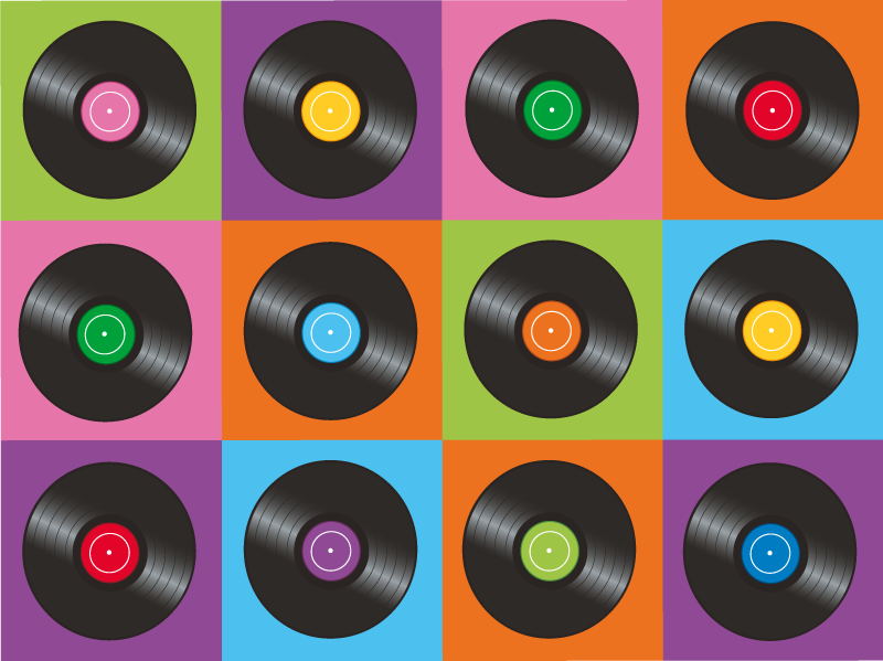 Mutfak vinil disk plakaları vinil halı - TenStickers