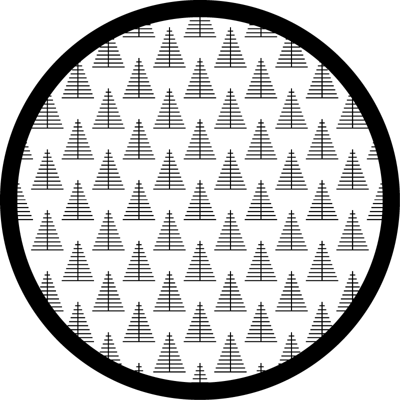 İskandinav pvc halı geometrik gri ağaçlar - TenStickers