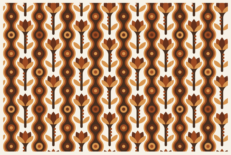 70'lerin pop boogie çiçekler vintage kilim - TenStickers