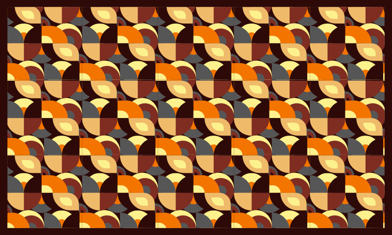 70'lerin pop geometrik şekiller vintage kilim - TenStickers