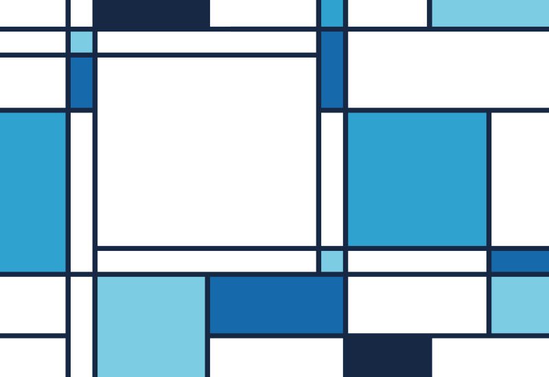 Mavi geometrik motif modern pvc halı - TenStickers