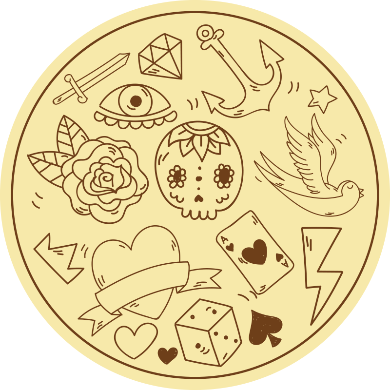 İskandinav tarzı krem göçebe vinil halı - TenStickers