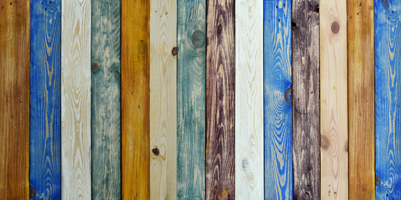 Renkli ahşap tahta vintage vinil halı - TenStickers