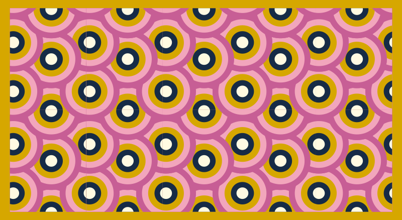 Dairesel renk füzyonu geometrik pvc halı - TenStickers