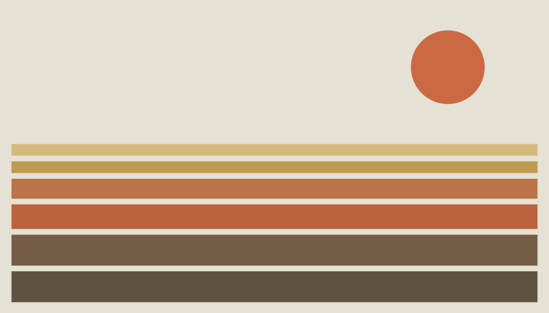 Gün batımı çizgili desen yatak odası pvc halı - TenStickers