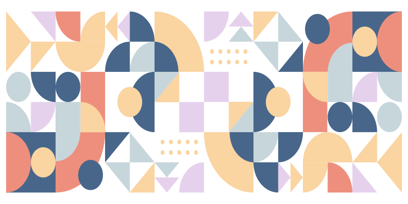 70'lerin çemberi geometrik kilimler oluşturuyor - TenStickers