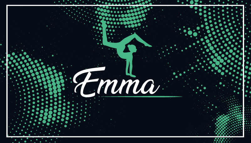 Isimli jimnastik yatak odası pvc halı - TenStickers