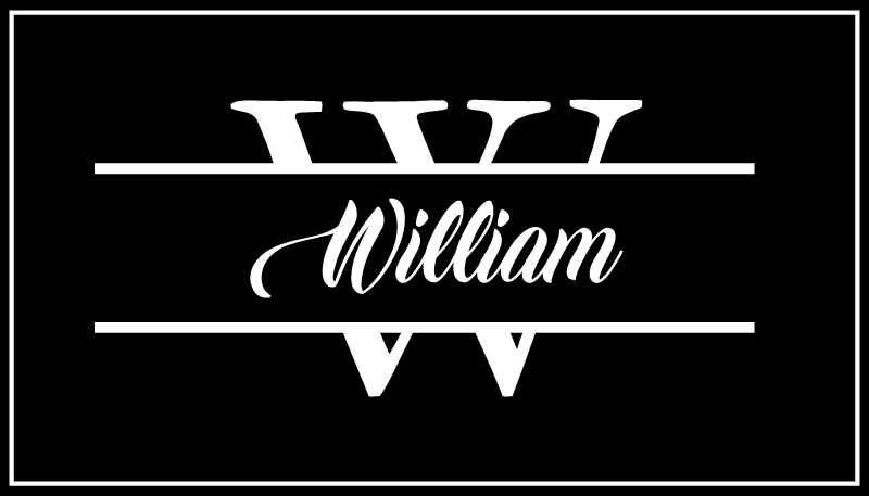 Zarif özel isim ve baş harf modern pvc halı - TenStickers