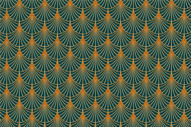 Yeşil kemerler vintage pvc halı - TenStickers