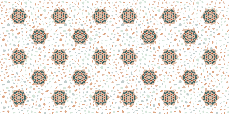 Doku efektli pvc halı beyaz mozaik - TenStickers