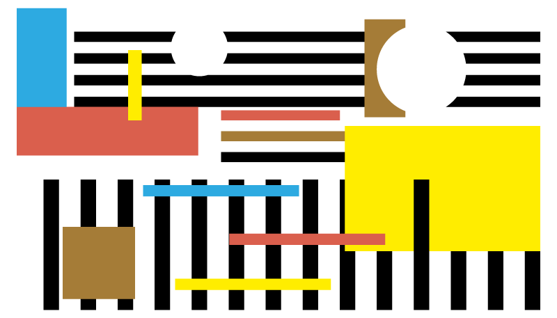 Renkli çizgili desenler modern pvc halı - TenStickers