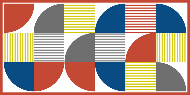 Canlı soyut figürler geometrik pvc halı - TenStickers