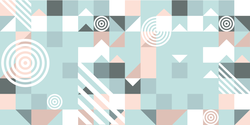 İskandinav geometrik pastel tonları vinil halı - TenStickers