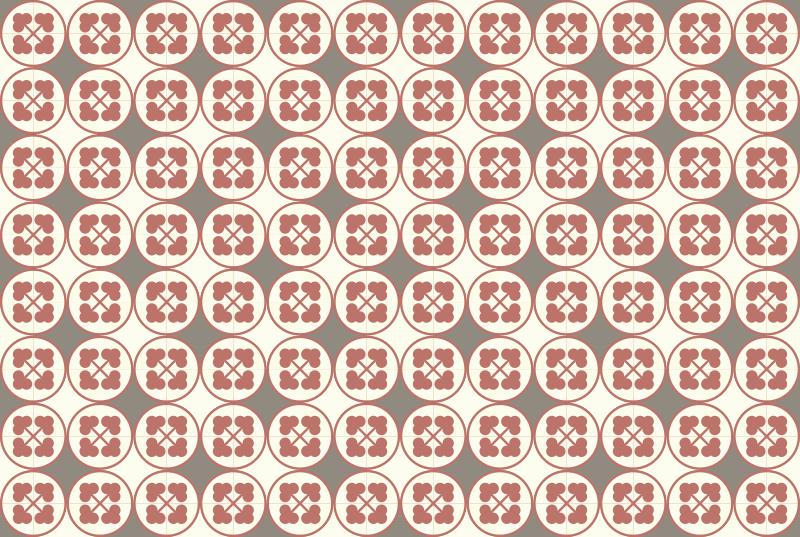 Dairesel desen fayansları Mermer vinil halı - TenStickers