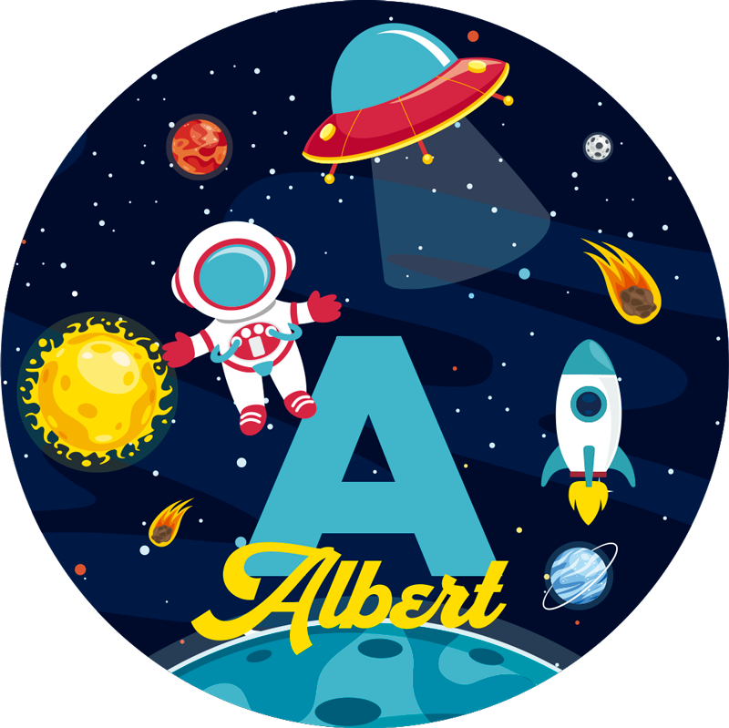 Kişiselleştirilmiş paspas ile uzay ve galaksi - TenStickers