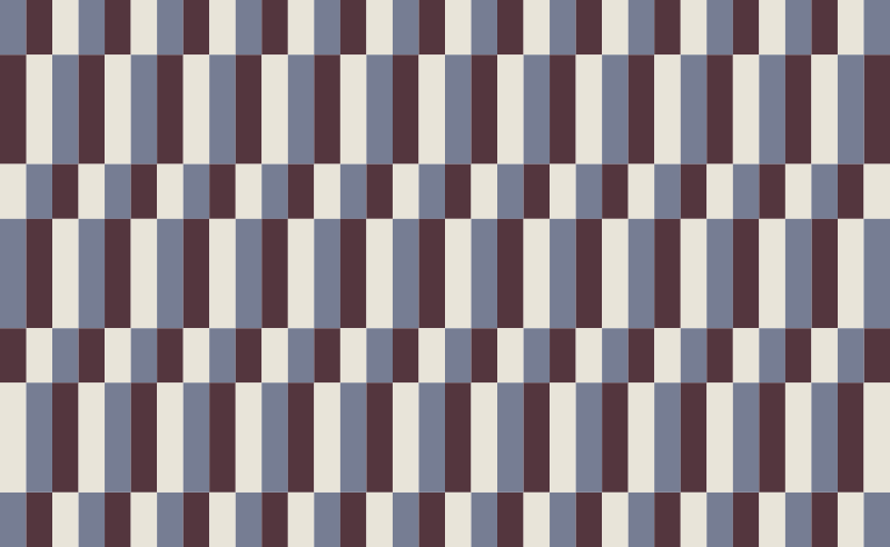 Kahverengi ve beyaz kareler mozaik yer karoları - TenStickers