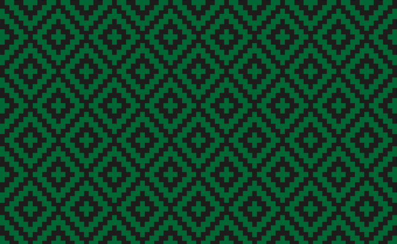 Koyu yeşil kareler mozaik vinil halı - TenStickers