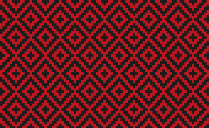 Koyu kırmızı kareler mozaik karolar etkisi vinil kilim - TenStickers