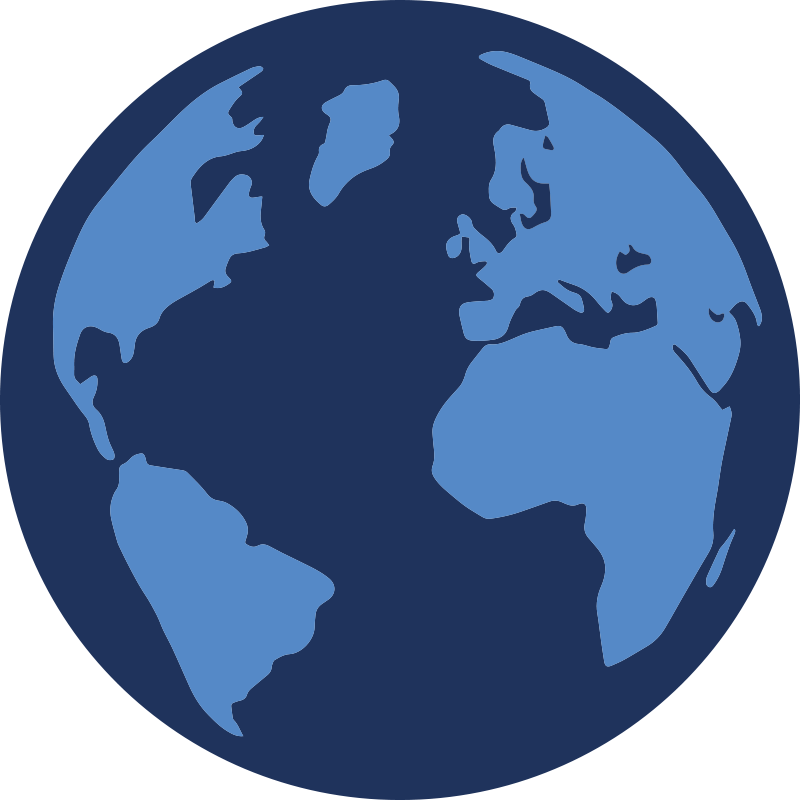 Renk mavi yuvarlak dünya haritası halı - TenStickers