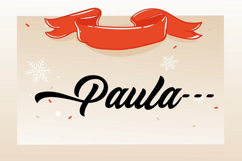 Bej tasarım özel isim Noel pvc halı - TenStickers