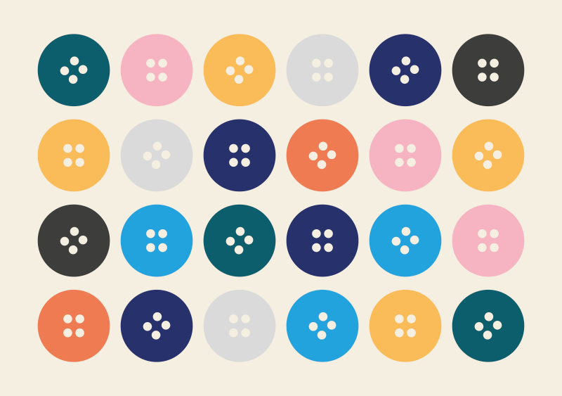 Renkli düğmeler bebek oyun minderi - TenStickers